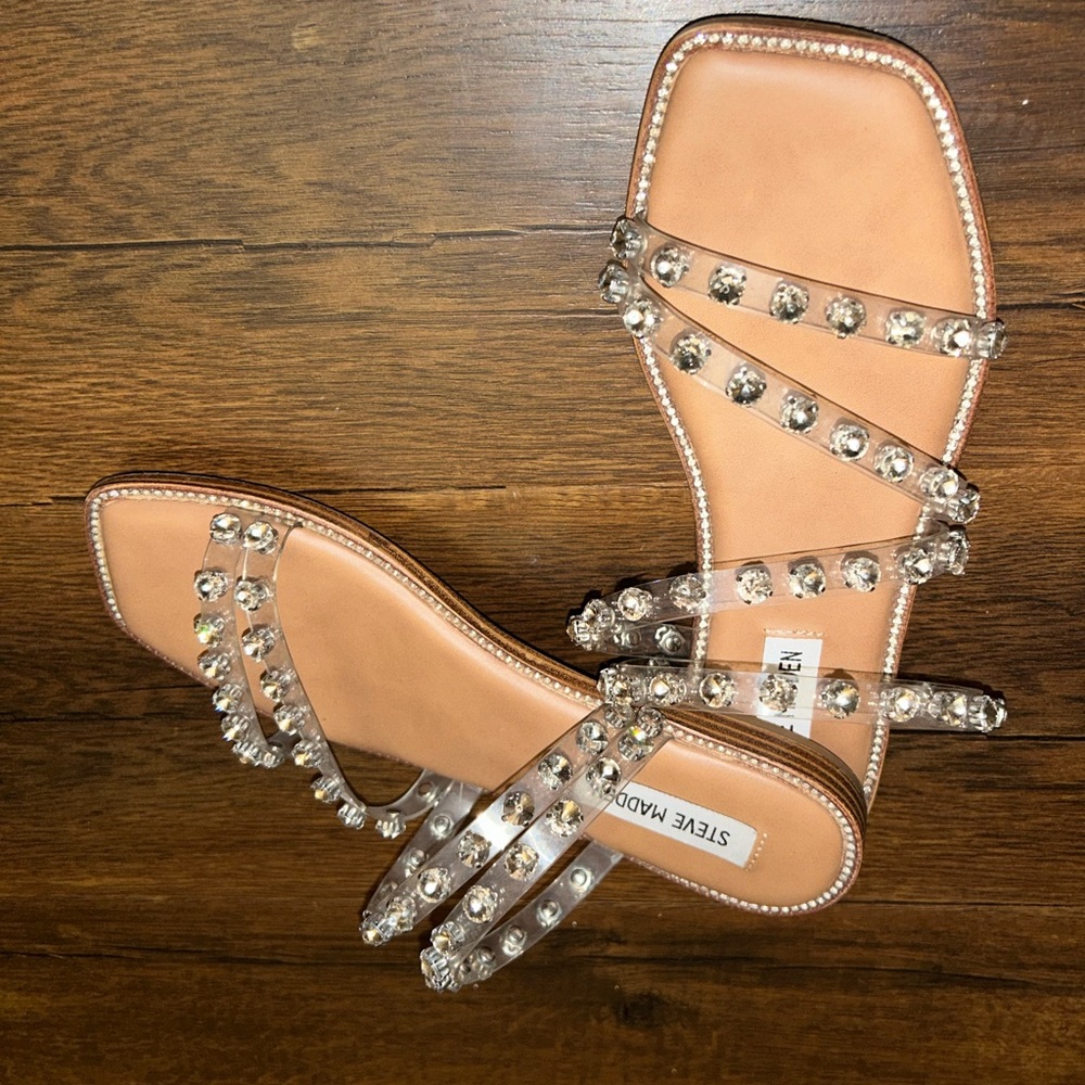 Steve Madden Rhinestone Sandals - Picture 2 of 10